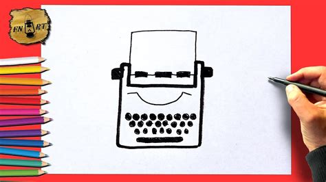 How To Draw A Typewriter Easy Youtube
