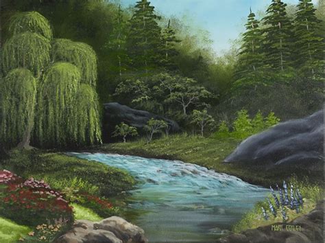 Willow Stream Mark Eckley Paintings And Prints Landscapes And Nature