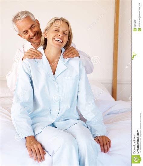 Mature Man Giving A Shoulder Massage To His Wife Stock Image Image Of Massage Pretty 9321523