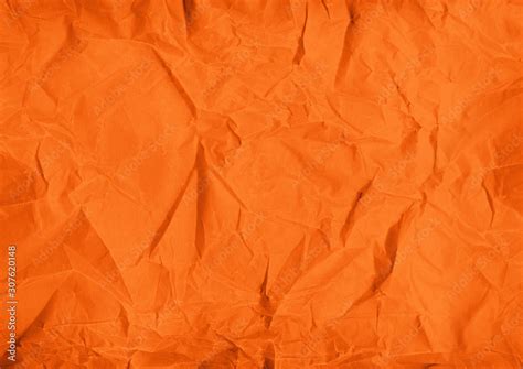 Orange Crumpled Paper Texture Background Stock Photo Adobe Stock