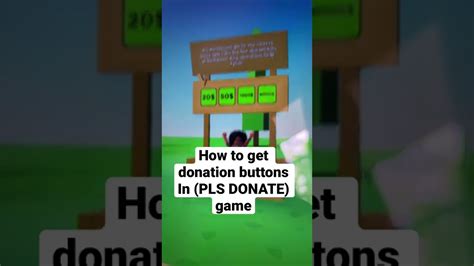 How To Get Donation Buttons On Pls Donate Game Roblox Youtube