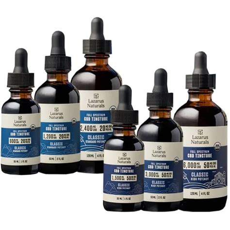 Full Spectrum Cbd Oil Tincture 600 6000mg Lazarus Naturals