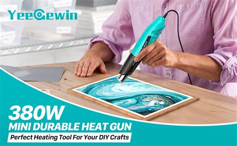 Yeegewin Heat Gun Dual Temp Fast Heat Mini Hot Air Gun 249°c 455°c
