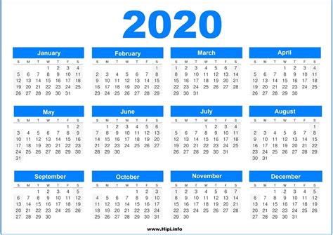 2020 Calendar Background Wallpaper