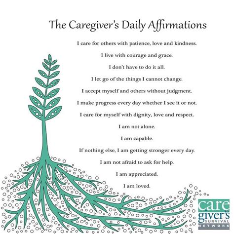 Caregivers Daily Affirmation Caregiver Quotes Caregiver Cancer