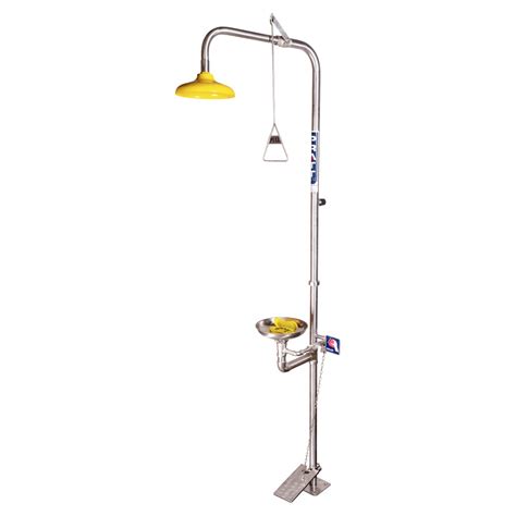 Pratt Combination Shower With Triple Nozzle Eye And Face Wash With Bowl And Foot Treadle Stw