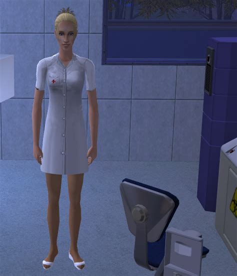 Mod The Sims Updated New Mesh Sweet Little Nurse Uniform