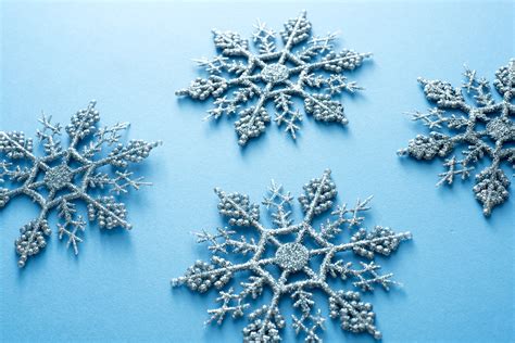 Photo Of Ornamental Blue Christmas Snowflakes Free Christmas Images