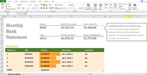 Free excel bank reconciliation template download. Example OF Monthly Bank Reconciliation Statement Template ...