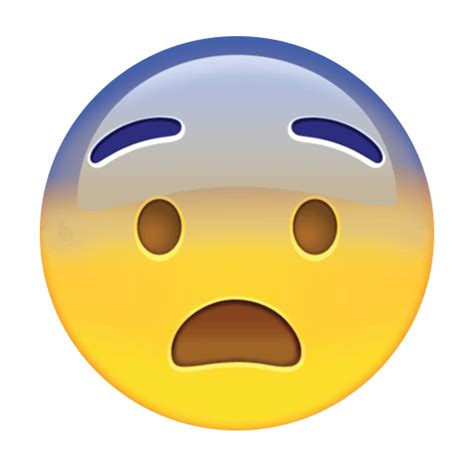 Emoji is a term which began to be used in the last decade for the symbols that are represented with a round and yellow face. Fearful face emoji transparent png - DesignBust