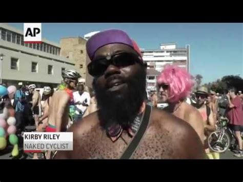 Cyclists Hit Cape Town For Th Naked Bike Ride Youtube