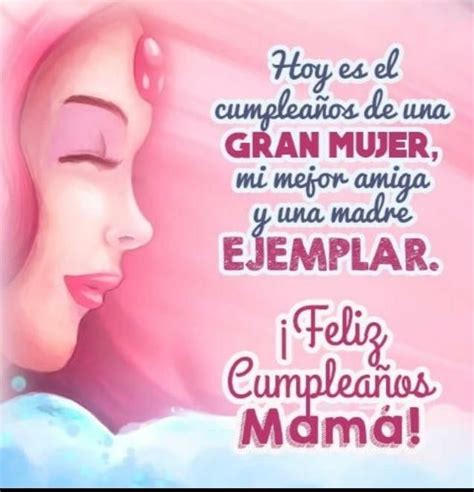 A Woman With Her Eyes Closed And The Wordsfeliz Cumpleanos Mama