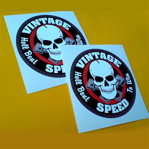 Vintage Speed Tt And Moto Gp Stickers Decal Heads Stickers And Decals