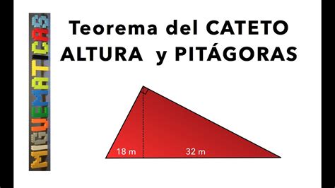 Teoremas De Pitágoras Altura Y Cateto Ejemplo 1 Youtube