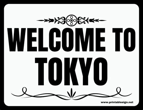 Welcome To Tokyo City Sign Free Download