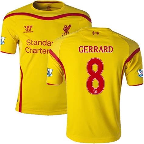 Mens 8 Steven Gerrard Liverpool Fc Jersey 1415 England Football