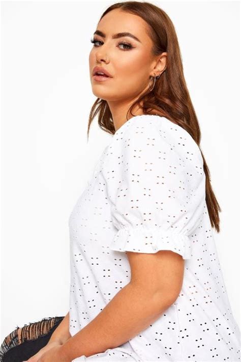 Limited Collection White Broderie Anglaise Milkmaid Top Yours Clothing