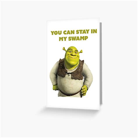 You Can Stay In My Swamp Shrek Valentines Card Greeting Card For