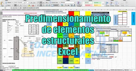 Plantilla Excel Para El Predimensionamiento Elementos Estructurales De