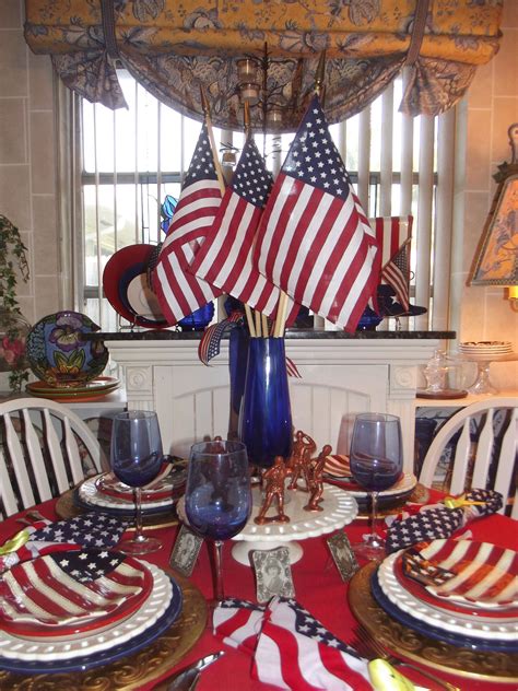 Memorial Day Tablescape 2013 | 4th of july decorations, Fourth of july