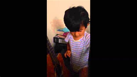 Cute Indian Korean Baby Playing Guitar And Singing Baby Rockstar Youtube
