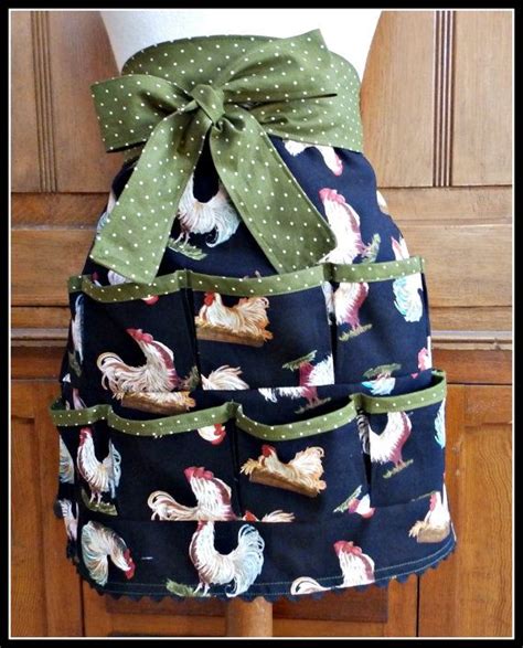 Womens Egg Gathering Apron Chickens Eggs And Pockets Etsy Women