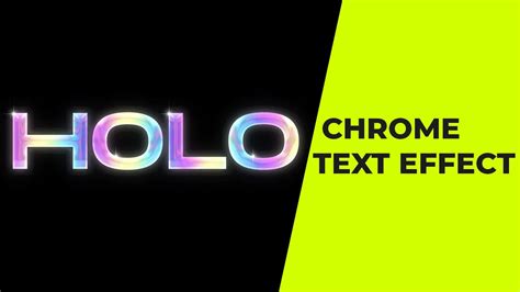 Holographic Chrome Text Effect Photoshop Tutorial 2020 Youtube
