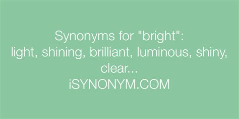 Synonyms For Bright Bright Synonyms Isynonymcom