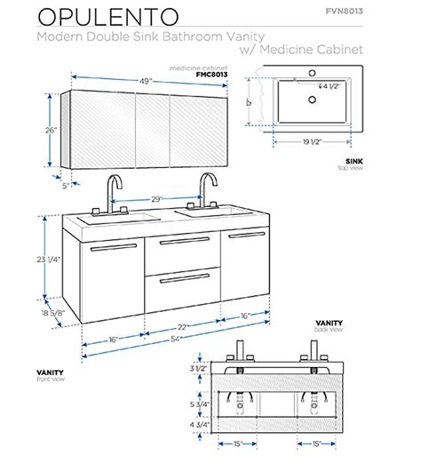 Measure the width and depth of the vanity cabinet. Fresca Opulento Gray Oak Modern Double Sink Bathroom Vanity