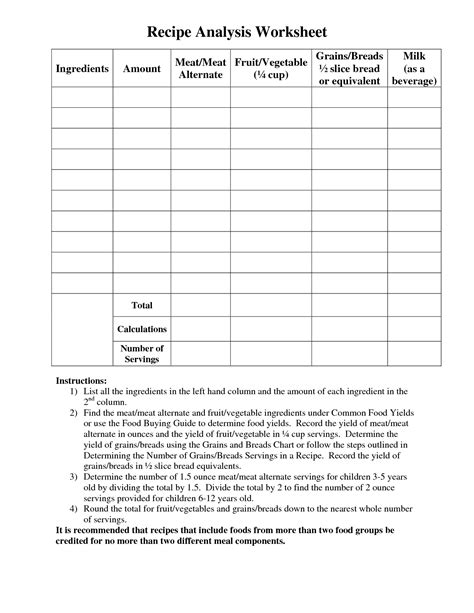 Printable Measuring Wet And Dry Ingredients Worksheets