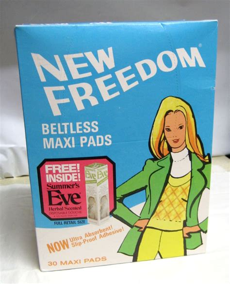 Vtg New Freedom Maxi Pads W Summer S Eve Douche Rare Nos S Big Box