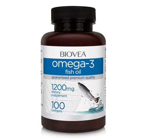 Puritan's pride fish oil has guaranteed efficacy and safety. OMEGA-3 FISH OIL 1200mg 100 Softgels | BIOVEA | BIOVEA