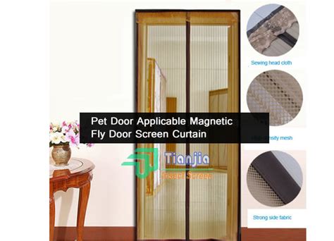 Where most other types of screens fail the cat test, this one wins! Pet Door Screen Curtains - Magnetic Fly Door Screen