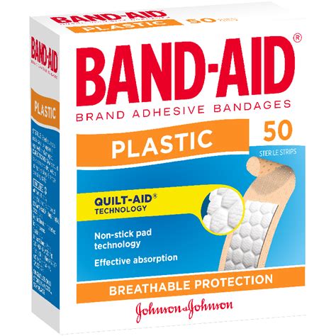 Plastic Adhesive Strips 50 BAND AID Brand Adhesive Bandages