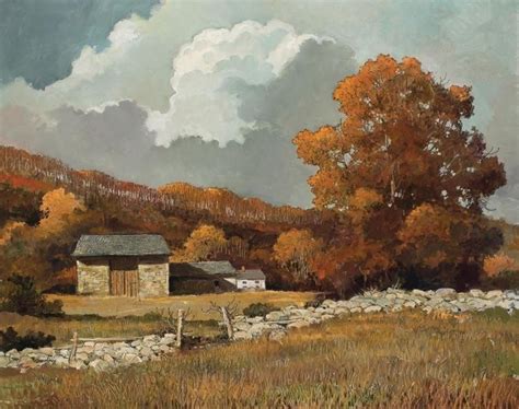 Eric Sloane American 1905 1985 Fall Foliage American Scene Painting