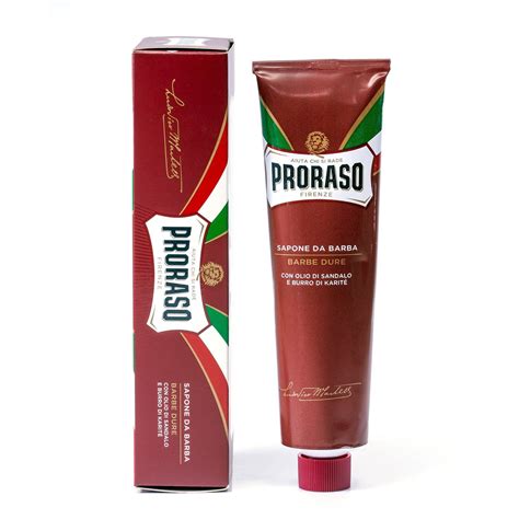 Proraso Red Shaving Cream For Coarse Beard With Sandalwood And Shea Bu