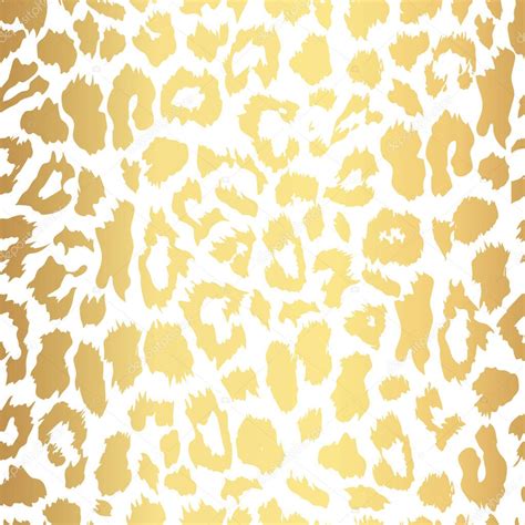 Seamless Gold Leopard Print Vector Pattern Texture