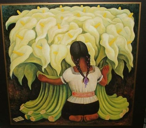 Diego Rivera Girl With Lilies Huge Color Norton Simon Museum Poster