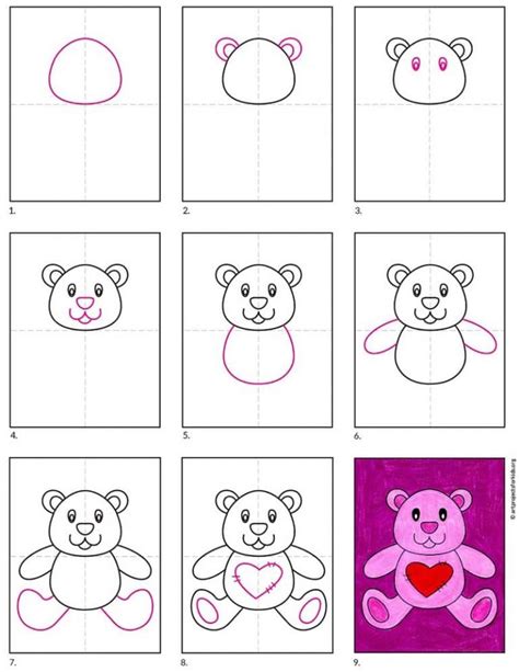 Draw An Easy Teddy Bear · Art Projects For Kids