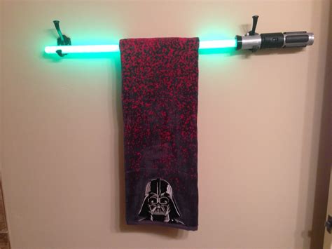 Star Wars Bathroom Makeover With A Diy Light Saber Towel Bar Tutorial