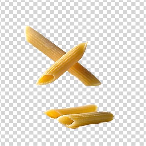 Premium Psd Penne Pasta Falling On Transparent Background