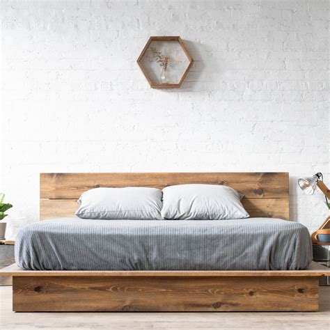 Low Pro Rustic Modern Platform Bed Frame And Headboard Loft Style Urban Billy