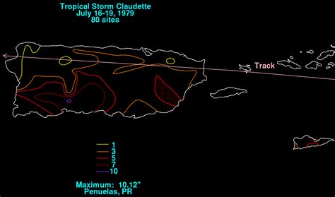 Tropical depression claudette continued its destructive path sunday night, leaving at least 13 dead though the depression was not yet a tropical storm, it was forecast to continue its strengthening into. Tropical Storm Claudette - July 24-29, 1979