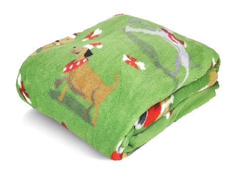 Mainstays Cozy Plush Fleece Holiday Dogs Throw Blanket 1 Each Brickseek