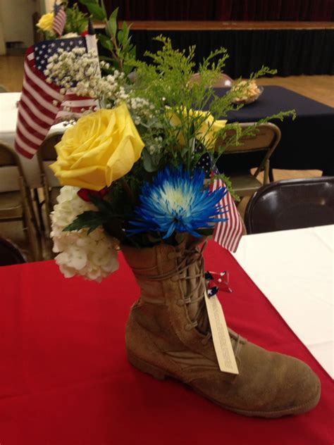Ideas for a retirement reception. Centerpieces for my husbands military retirement party ...