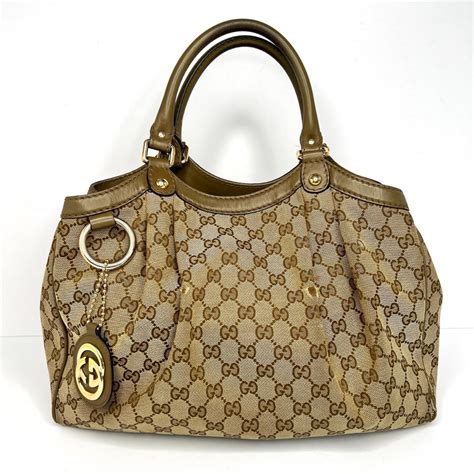 Authentic Gucci Handbag Shoulder Bag Tote Light Depop