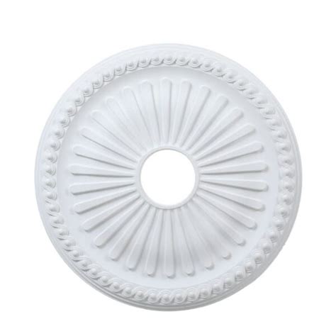 The simple installation of this medallion is a great way to hide a hole if an opening in the ceiling is cut too large. Westinghouse Soleil 20 in. White Ceiling Medallion 7775200 ...