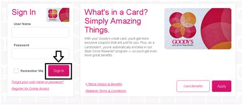 The two cards are offered by two different financial organization and they vary very significantly what they offer. Comenity.Net/Goody's | Goody's Credit Card Payment Options