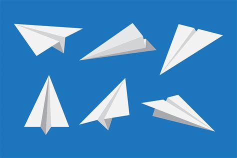 Paper Plane Or Origami Airplane Icon Set Vector Illustration 534840