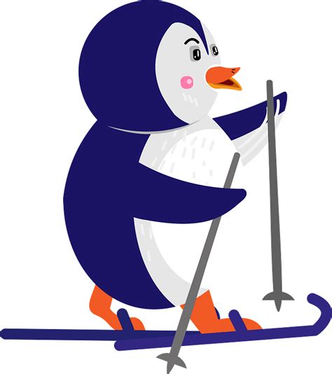 Penguin Skiing Clipart Free Download Transparent Png Creazilla
